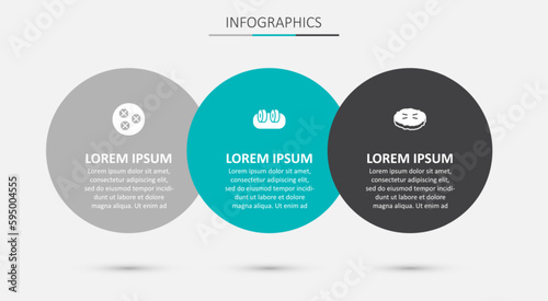 Set Sushi, Wonton and Homemade pie. Business infographic template. Vector