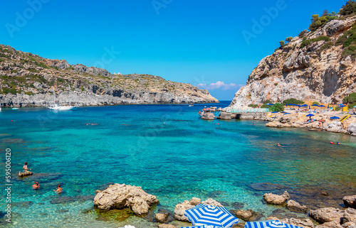Anthony Quinn Bay on Rhodes island, Greece