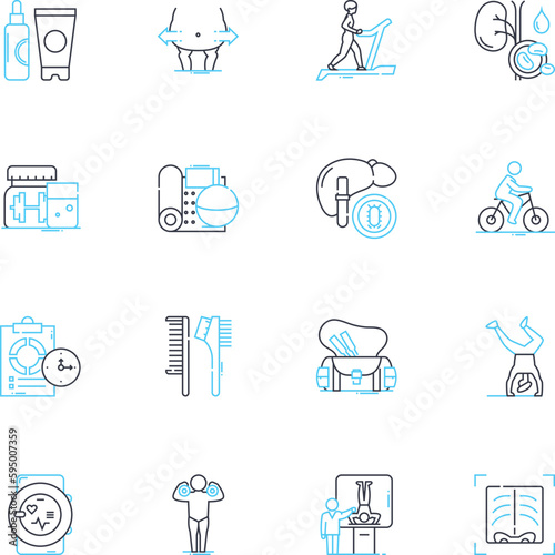 Splendor linear icons set. Elegance, Beauty, Magnificence, Opulence, Glamour, Luxury, Grandeur line vector and concept signs. Radiance,Exquisite,Sparkle outline illustrations