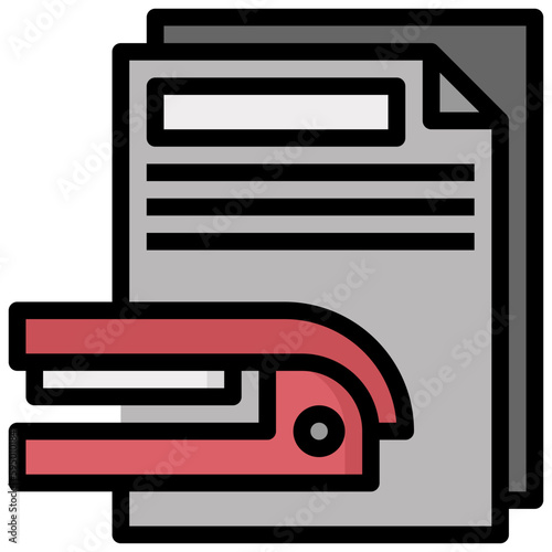 stapler line icon,linear,outline,graphic,illustration