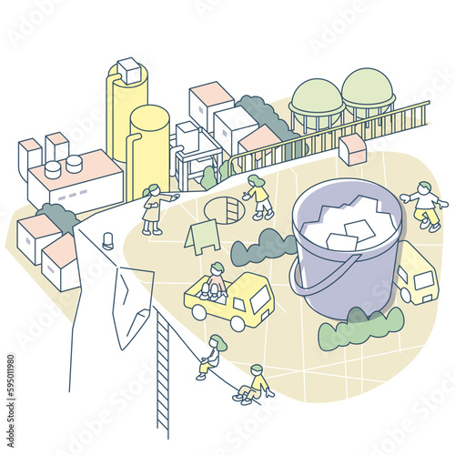 Accumulating Waste and Materials: The Townscape from the Hilltop.
