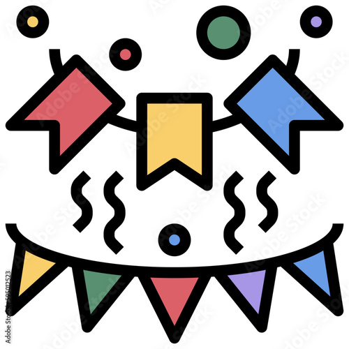 garland line icon,linear,outline,graphic,illustration