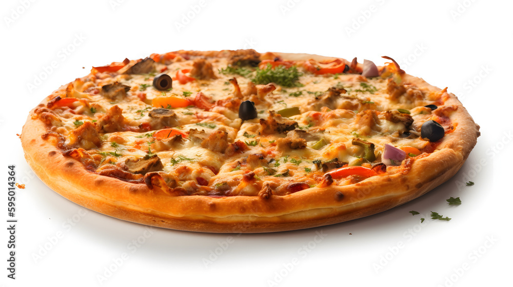 delicious and tasty pizza, isolated, generated by ai delicious and tasty pizza, isolated, generated by ai