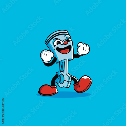Piston Cartoon Illustration