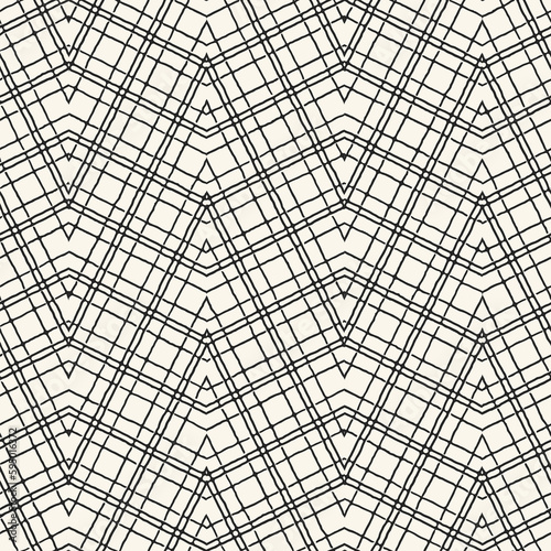 Monochrome Criss-Cross Textured Chevron Pattern