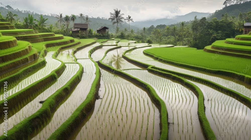 Rice field Generative AI Rice field Generative AI