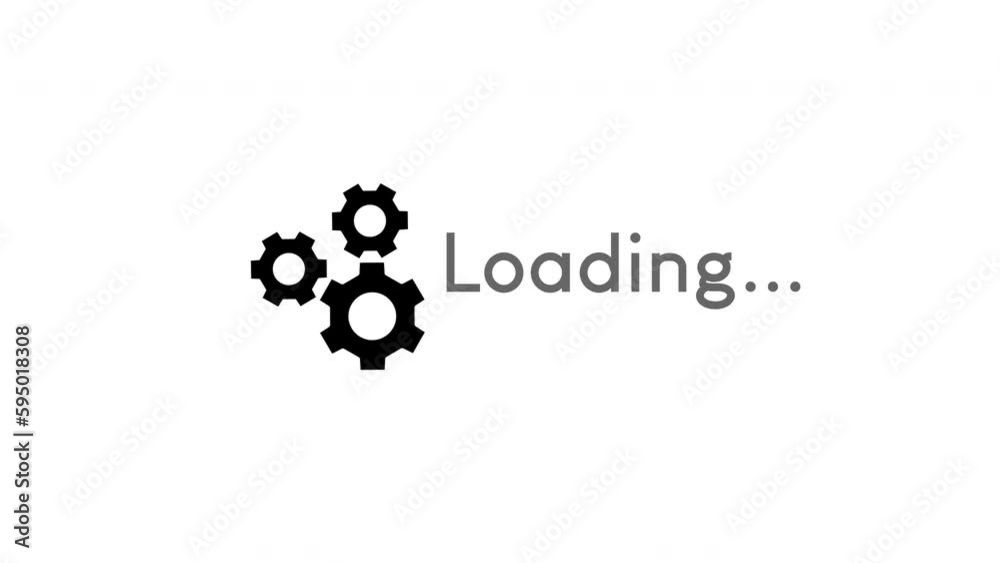 Minimalist Loading Screen Text isolated on white Background, 4K stock video, Suitable for Game Project 
