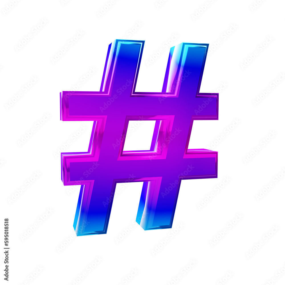 Obraz premium 3D rendered Alphabet numerical symbol