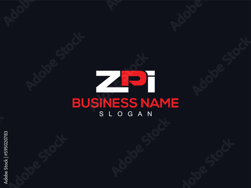 Professional ZPI Logo Letter, ZP zpi Business Alphabet Letter Logo Design For Finance Company photo