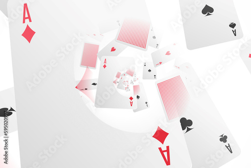 Illustration of a Background with Casino Elements. Concept of betting, gamble, game.
