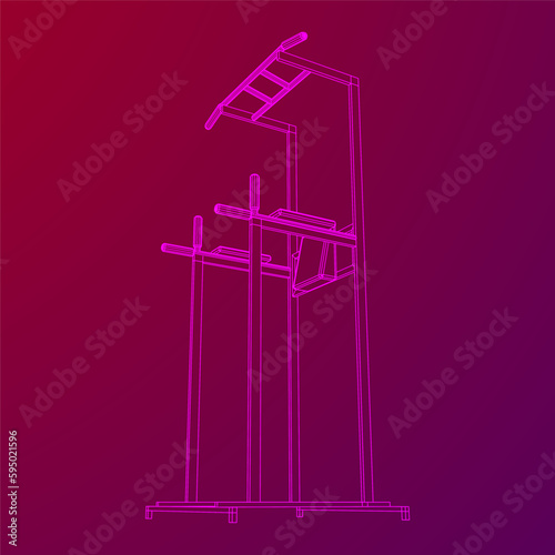 Pull up bar. Upper body workout, bodybuilding exercise.