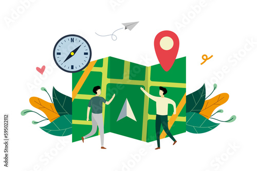 illustration of people working in office