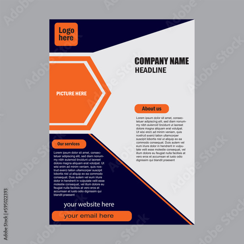 Modern design flayer for business.