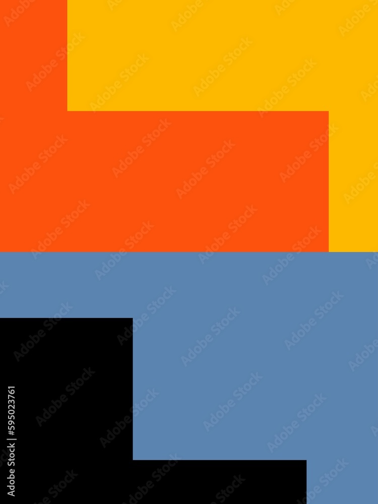 Minimalist geometric abstract artwork with colorful texture for decorative frame.