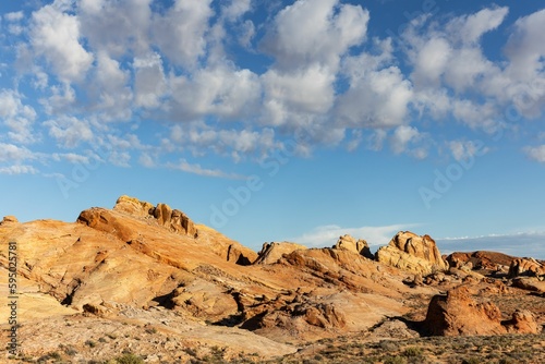 Beautiful view of Rainbow Vista Valley of Fire State Park Nevada