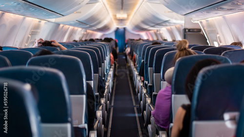Fotografia Background of airplane seats.
