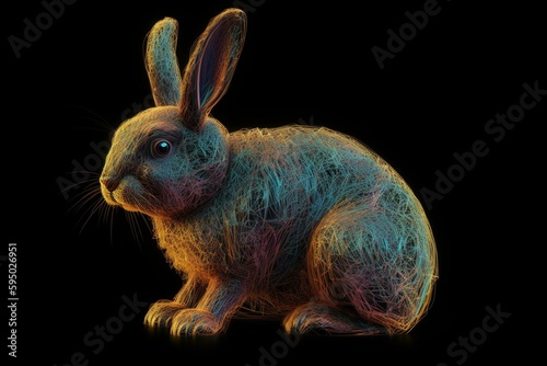 Easter Bunny - Created with Generative AI technology