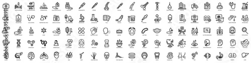 Medical icons set. Vector elements