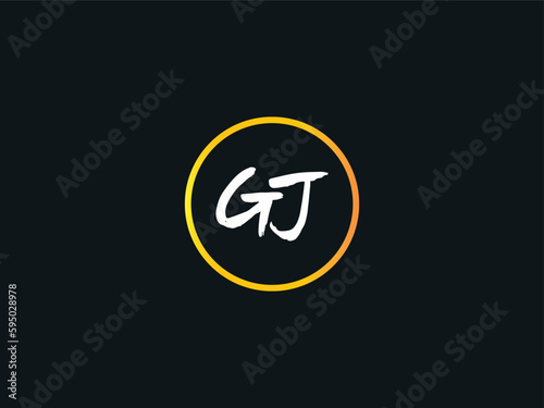 GJ, gj Logo Image, Phoenix Colorful Gj Circle Letter Logo For You