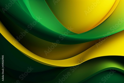 Abstract green and yellow background, Generative IA