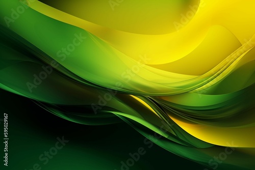 Abstract green and yellow background, Generative IA