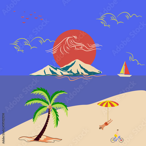 Sand texture background on the beach 