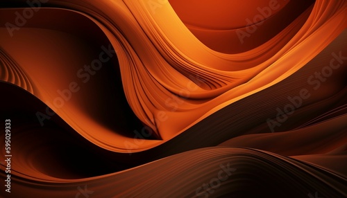 Abstract Orange and brown background, Generative IA