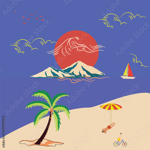Sand texture background on the beach 