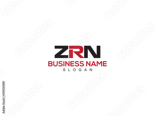 Minimalist Letters ZRN z r n Logo, Unique Colorful ZR zrn Apparel Business Logo photo