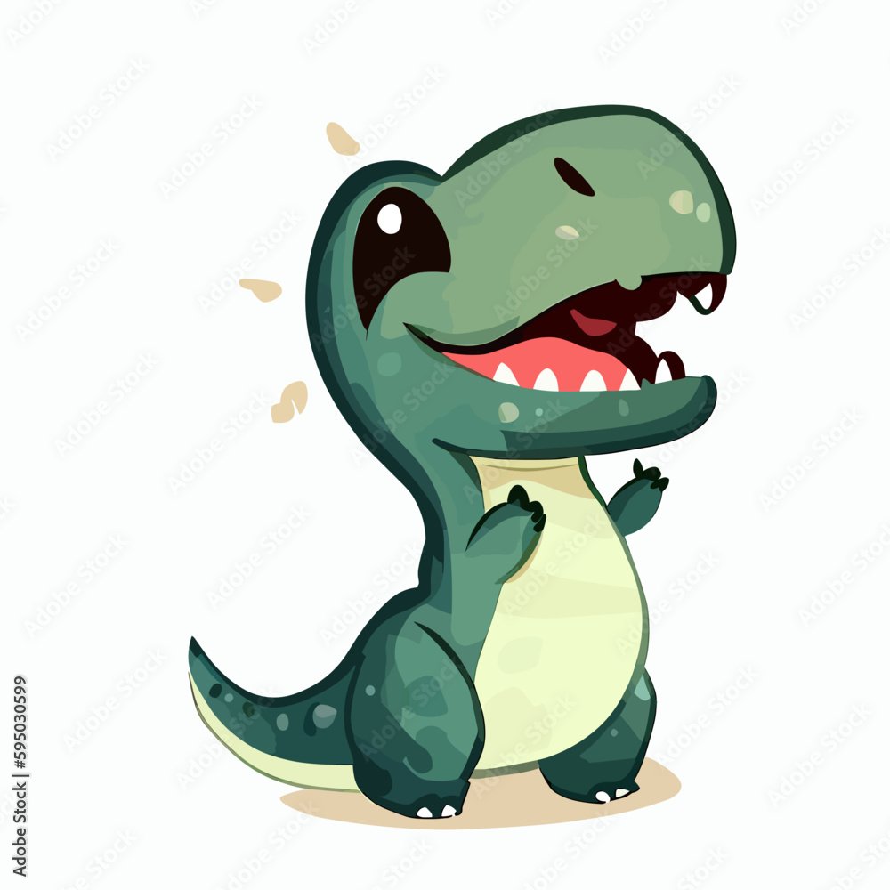 Happy cute t-rex vector art Happy cute t-rex vector art