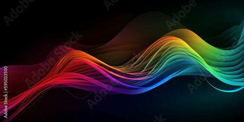 beautiful rainbow colors background with smooth lines, wallpaper, generative IA