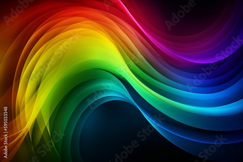 beautiful rainbow colors background with smooth lines, wallpaper, generative IA