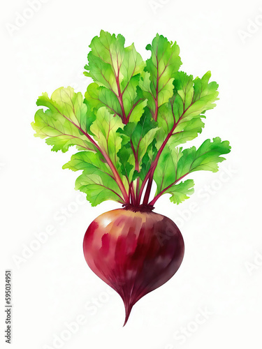 Beetroot Fresh Organic Beets Healthy Vegetables Illustration | AI Generated