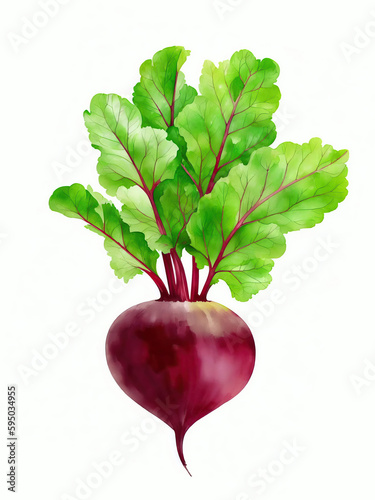 Beetroot Fresh Organic Beets Healthy Vegetables Illustration | AI Generated