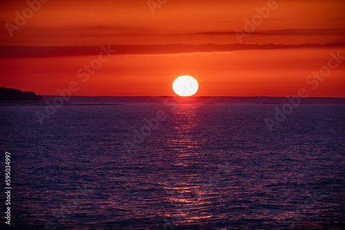 Sonnenuntergang am Zingster Strand.