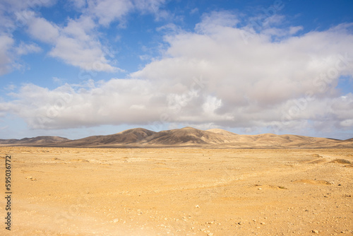 The Majesty of the Desert: Mountains and Sky in the Distance