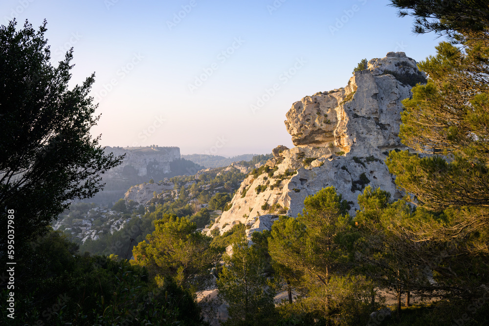 Massive rock formation near Les Baux de Provence