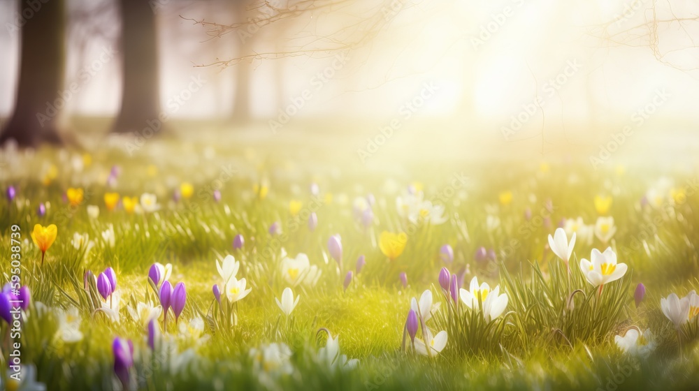 Fototapeta premium Sunny and Beautiful Spring Background