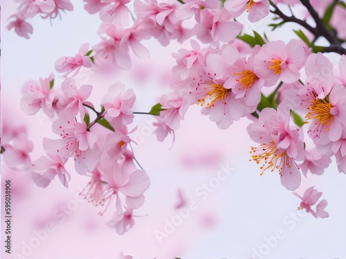 pink cherry blossoms  generated Ai