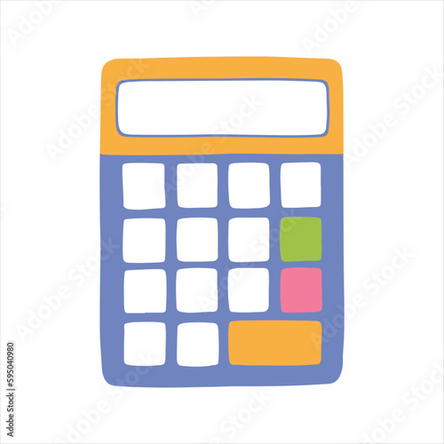 calculator isolated on white