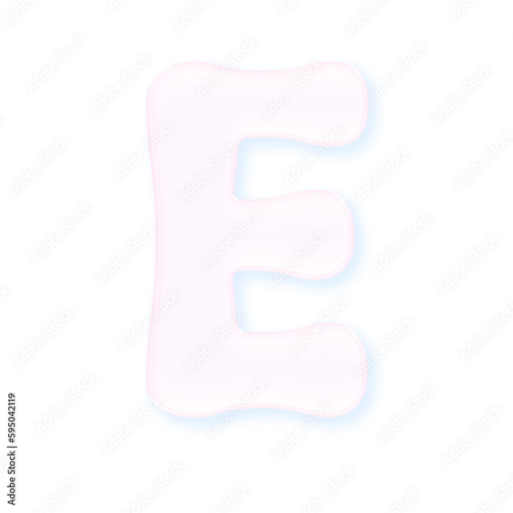 3D Bubble Alphabet E 3D Bubble Alphabet E