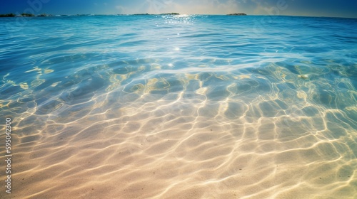 Idyllic Tropical Beach Water Background 