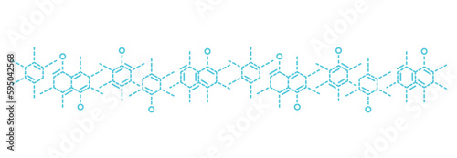 Hormones molecules pattern. Design element. Editable outline stroke. Vector line.