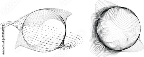 Abstract oval Lines Background with geometric circles . Vector rotating ellipse Line Design . Poster template . Concentric circles logo .Minimal art 