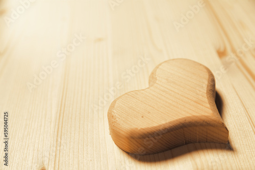 Obraz na płótnie heart shaped object made by a woodworker craftsman