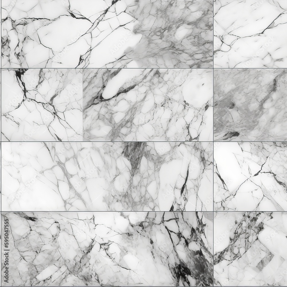 Marble shake white establishment scene divider surface somber organize. Seamless pattern, AI Generated