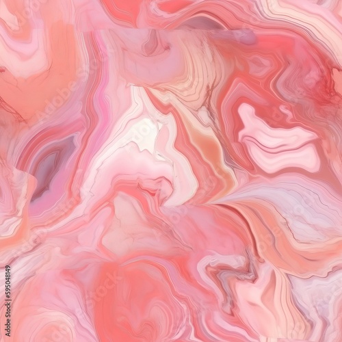 Pink onyx essential stone marble surface with ice colors, cleaned quartz stone establishment. Seamless pattern, AI Generated