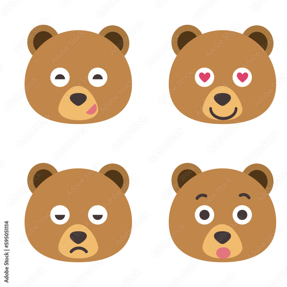 set of bear. vector icon. set of bear. vector icon.