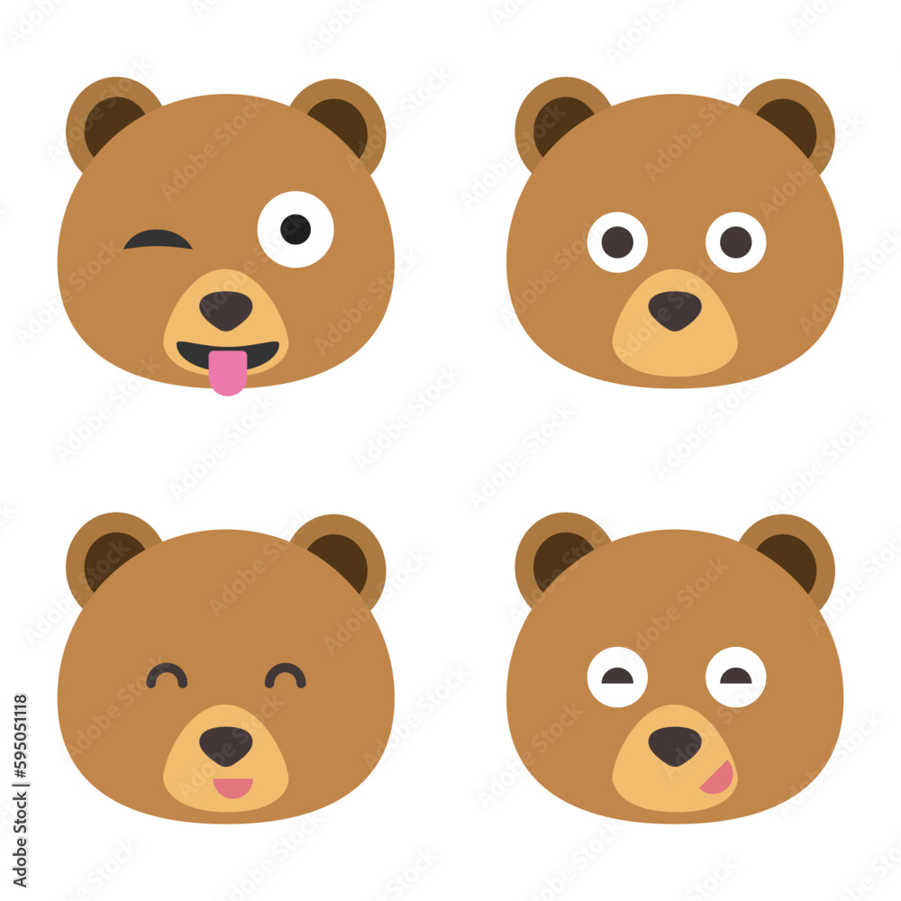 set of bear. vector icon. set of bear. vector icon.