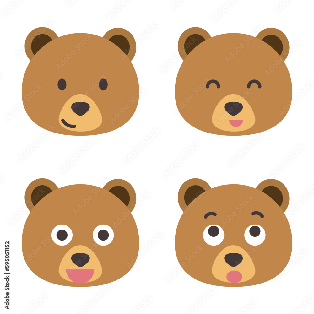 set of bear. vector icon. set of bear. vector icon.
